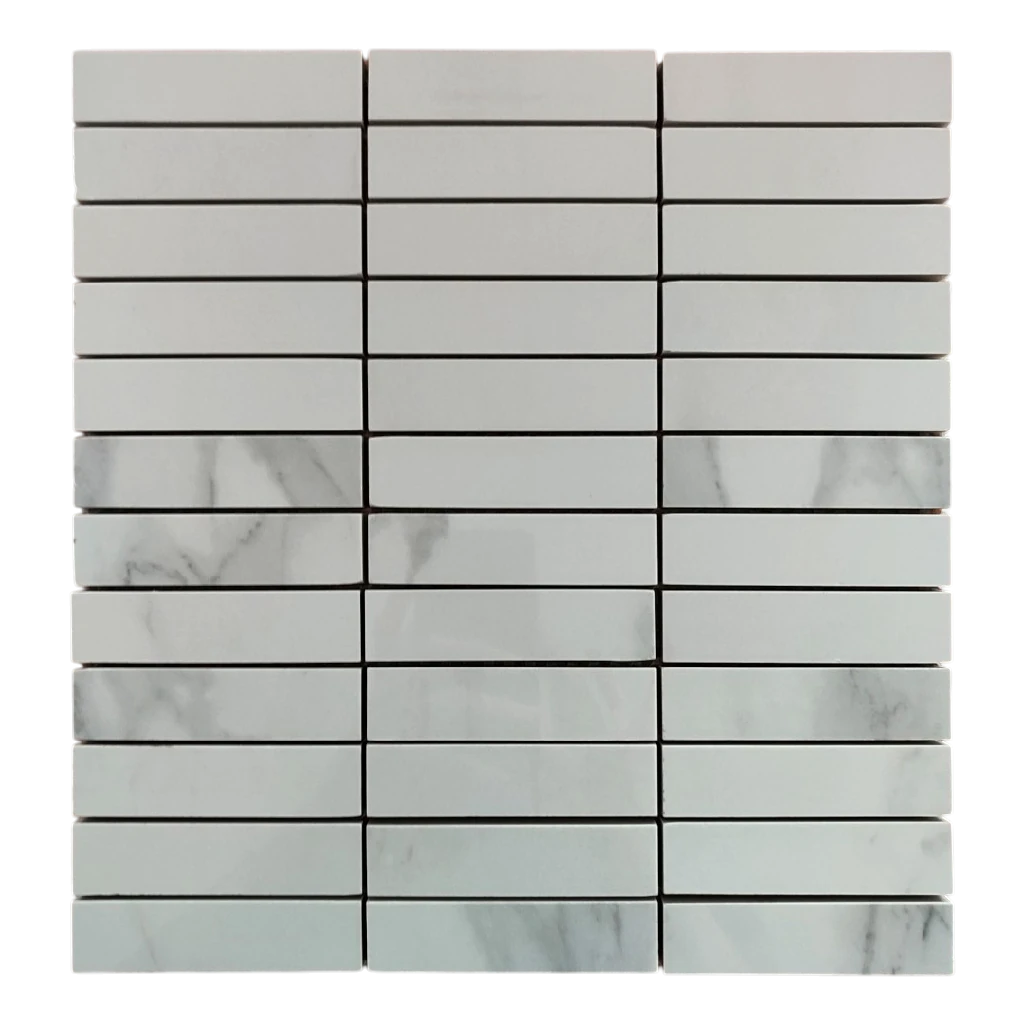 Mosaïque en céramique blanche