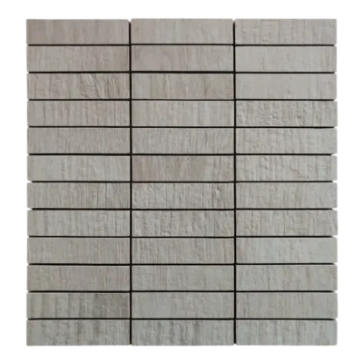 Mosaïque en céramique blanche (effet parquet)