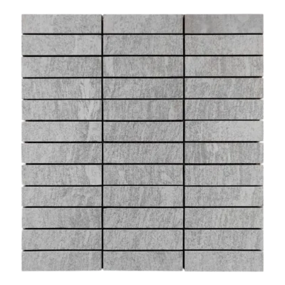 Mosaïque en céramique gris clair texturée
