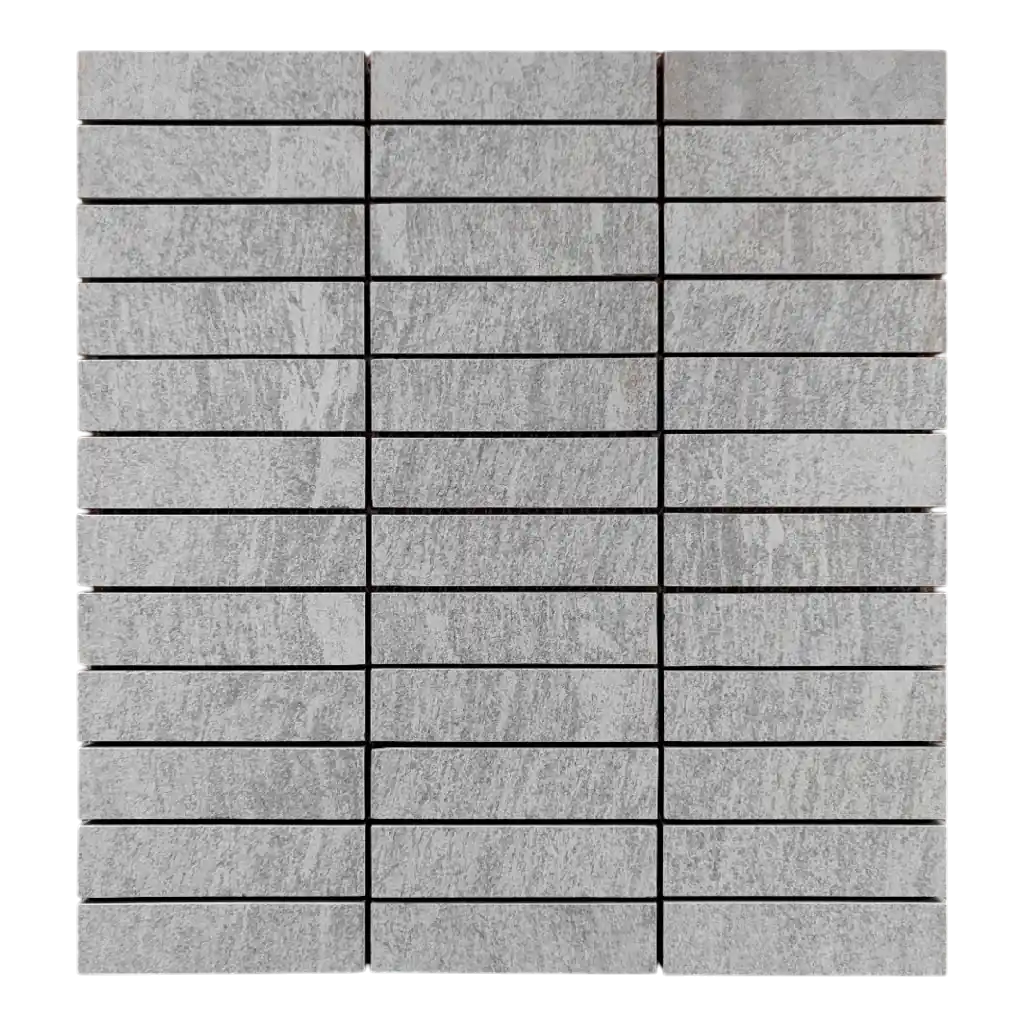 Mosaïque en céramique gris clair texturée