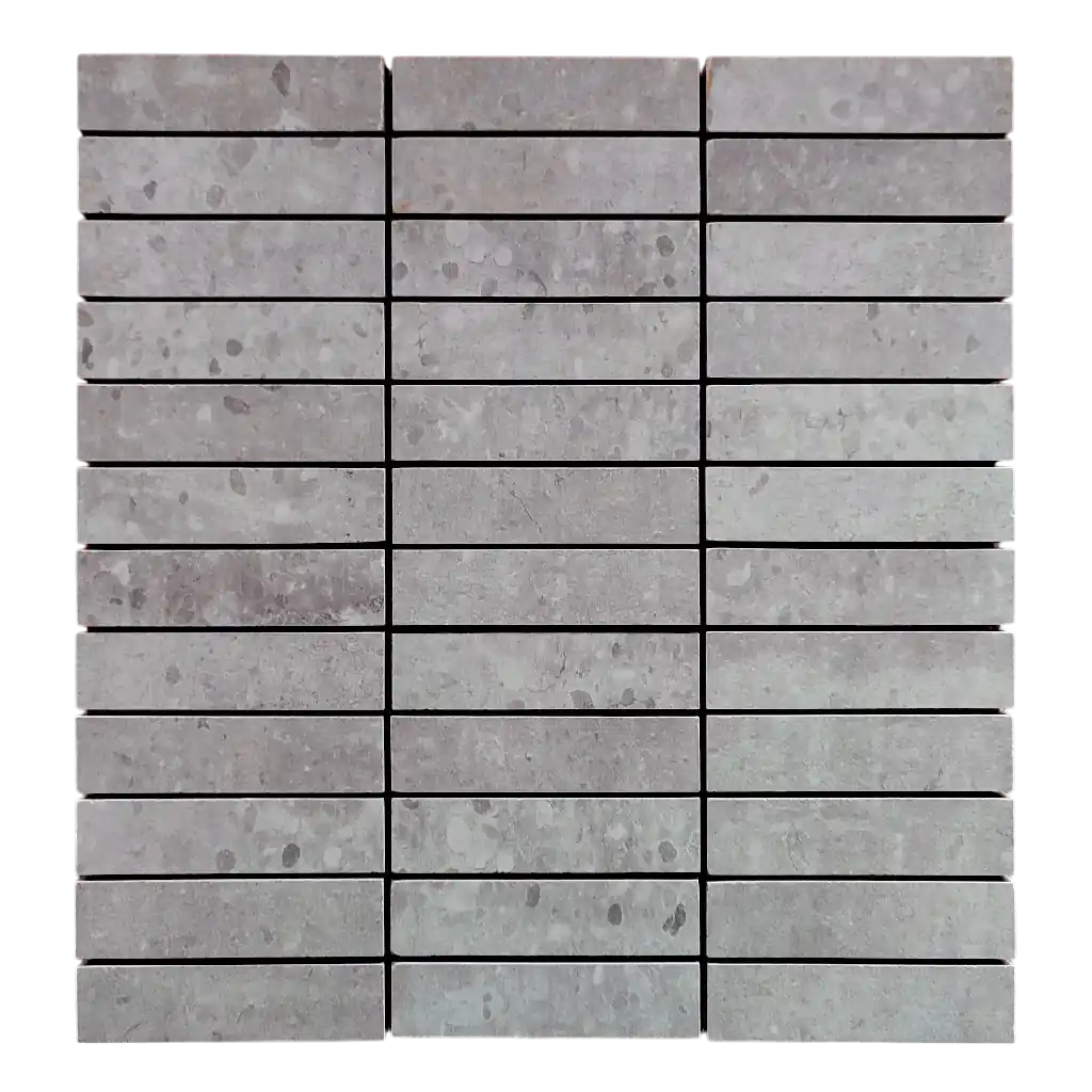 Mosaïque en céramique grise (effet béton)
