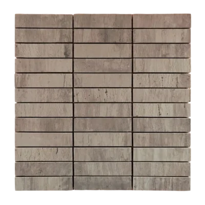 Mosaïque en céramique grise (effet bois)