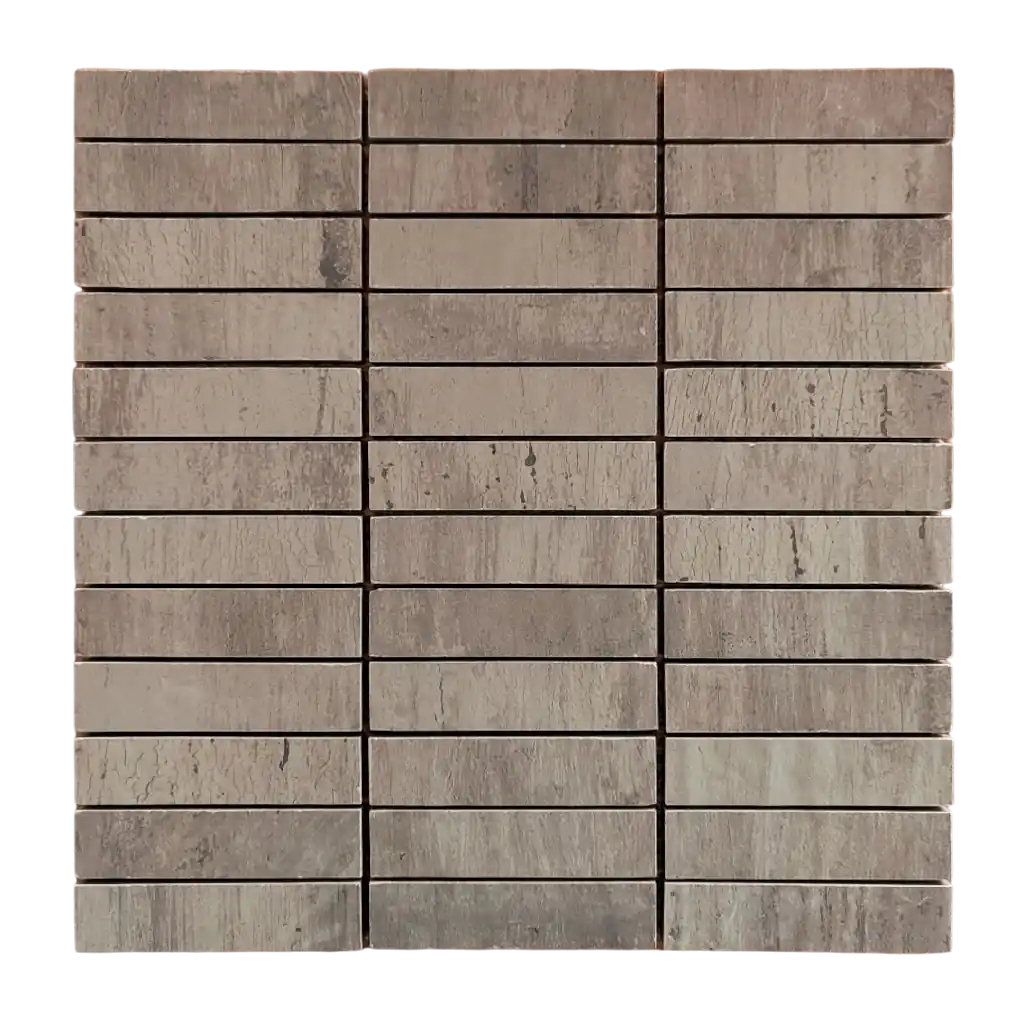 Mosaïque en céramique grise (effet bois)