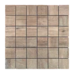 Mosaïque en céramique marron (effet bois)